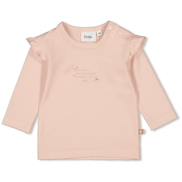 Feetje Langarmshirt Bloom With Love Roze