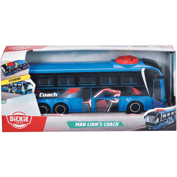 Dickie - Bus Man Lion's Coach - Véhicule Roue Libre 27cm - Jouet pour Enfant  - Portes Ouvrantes - 203744017 : : Jeux et Jouets