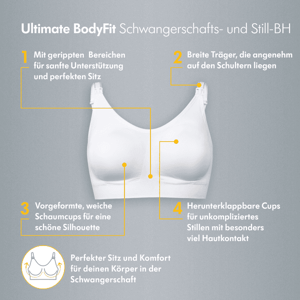 medela Biustonosz dla mam karmiących Ultimate BodyFit biały 