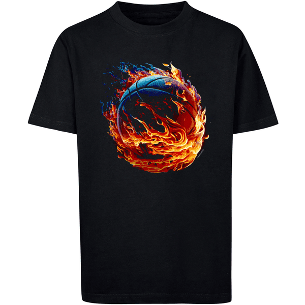 F4NT4STIC T-Shirt Basketball On Fire UNISEX Sport schwarz