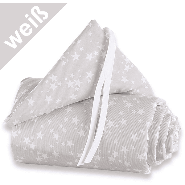 babybay Nest Piqué Maxi stjerner hvit 168 x 24 cm