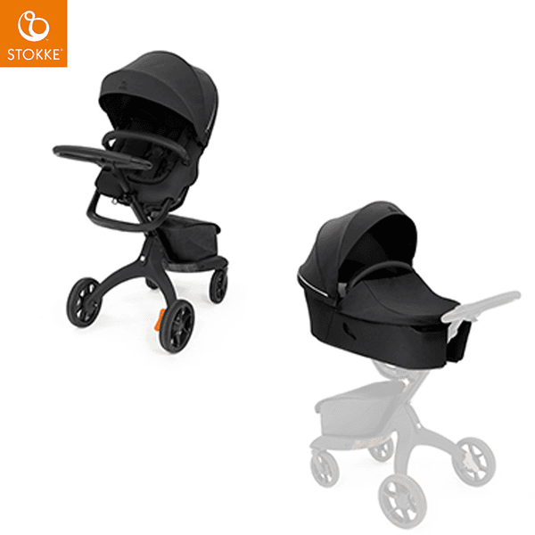 STOKKE® Kombikinderwagen Xplory® X inklusive Tragewanne Rich Black