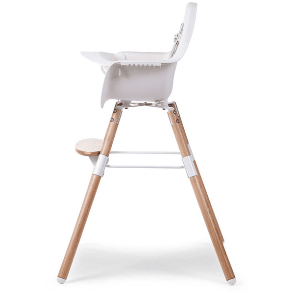 CHILDHOME Chaise haute enfant Evolu 2 2en1 bois naturel/blanc