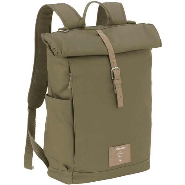 LÄSSIG Backpack Rolltop luierrugtas olive 