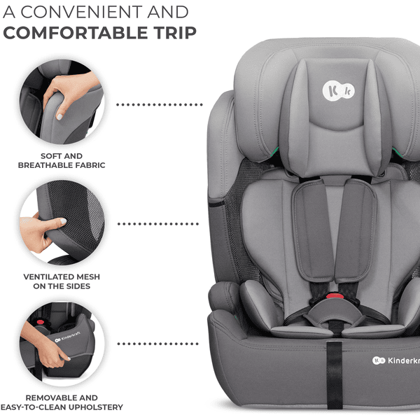 Kinderkraft Autostoel Comfort Up I-Size 76 Tot 150 Cm Grijs | Pinkorblue.Be