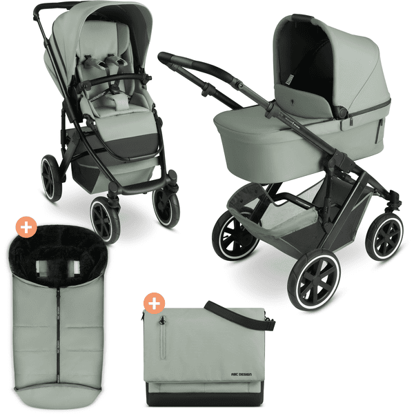 ABC DESIGN Urban Salsa 5 Air kinderwagen incl. luiertas en dennenhouten winter voetenzak