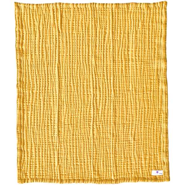 Nordic Coast Company Manta de muselina amarillo curry 80 x 80 cm 
