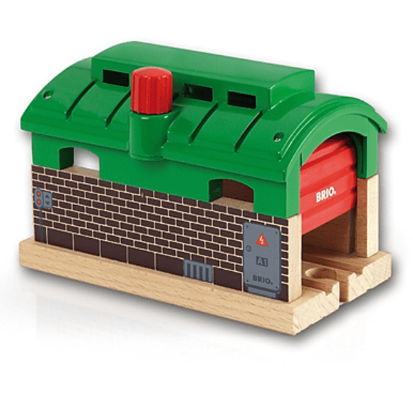 BRIO® WORLD Lokschuppen mit Rolltor 33574