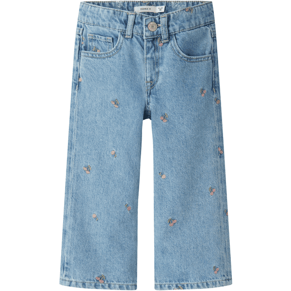 name it Light Wijde jeans Nmfrose Blauw Denim