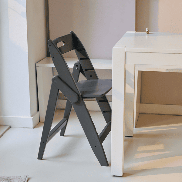 Trona plegable, plegado que ahorra espacio en la silla alta, silla