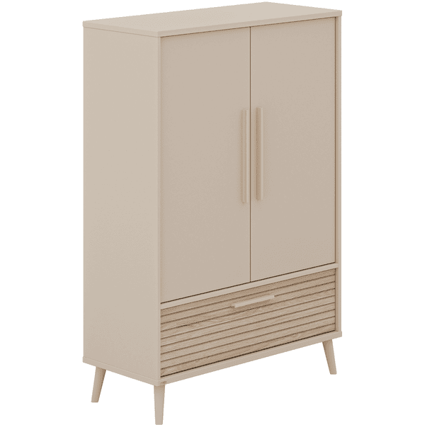 PAIDI Kleiderschrank Eefje Tiny 2 türig mit Lade cashmere beige