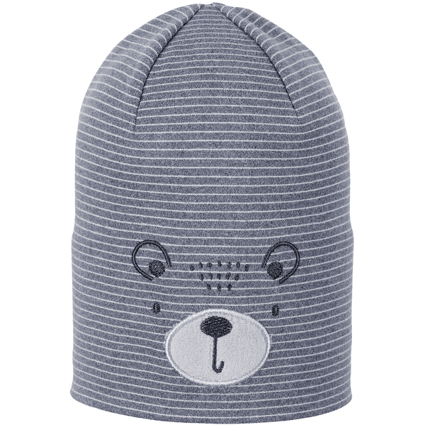 Sterntaler Slouch-Beanie Bär blau melange 