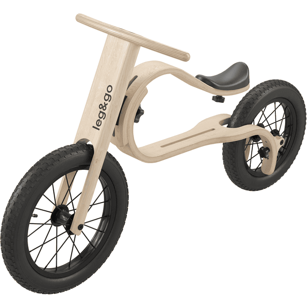 LEG & GO Bicicleta sin pedales Balance Bike 3 en 1 madera 
