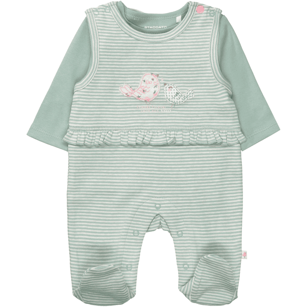  STACCATO  romper+skjorte pale mint stribet 