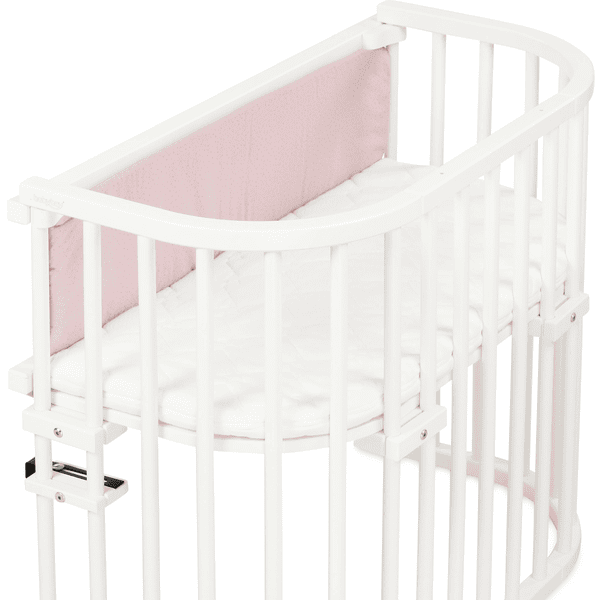 babybay Cotton Gitterbeskytter Økologisk Royal for låsbart gitter alle modeller rosé glitter prikker gull