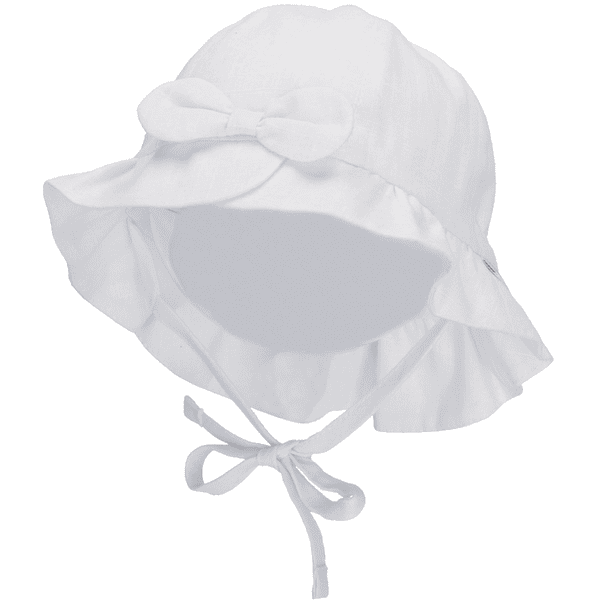 Sterntaler Cappello lino carattere bianco 