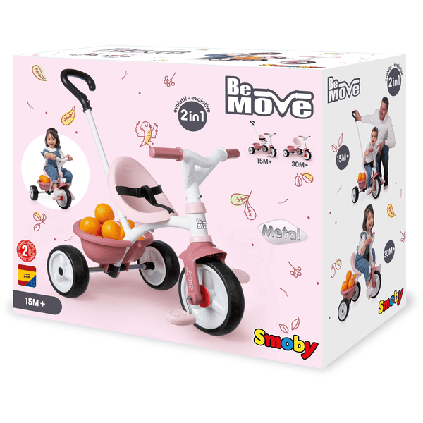 Smoby Tricycle enfant Be Move rose roseoubleu.fr