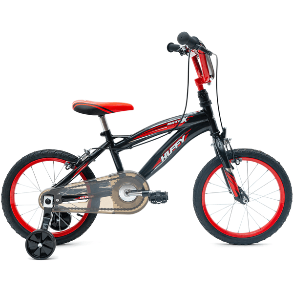 Huffy Bicicleta para niños Moto X 16  Negro con ruedines 