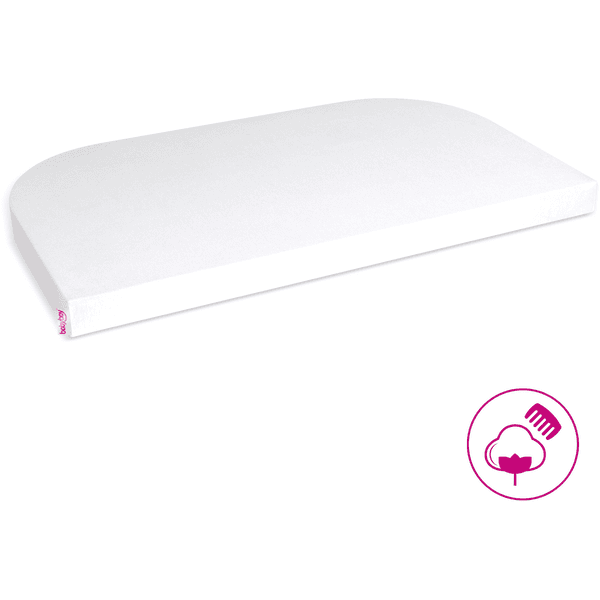 babybay Drap housse de lit cododo Boxspring XXL Deluxe Jersey blanc 105x57 cm