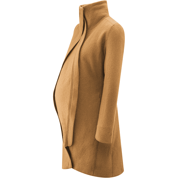 Manteau de portage Oslo en laine biologique Camel - Mamalila