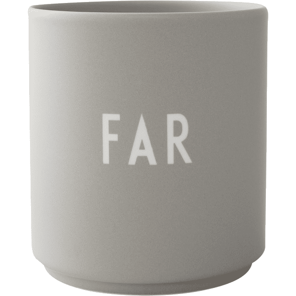 Design letters Kubek porcelanowy z grawerem laserowym w kolorze szarym