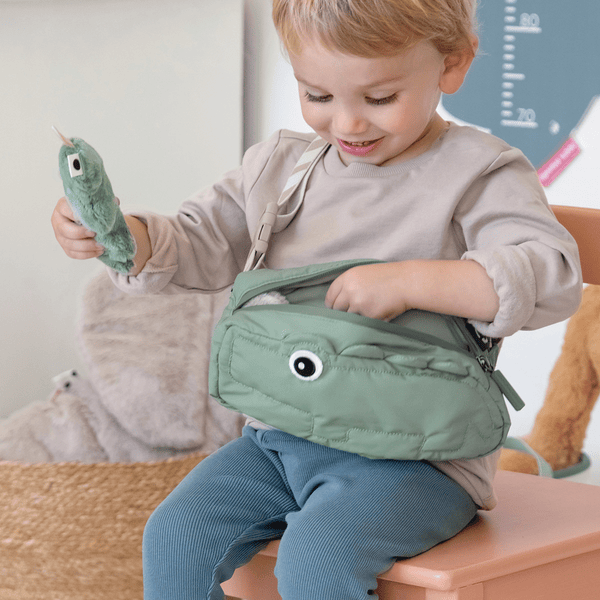 Done by Deer ™ Borsa pranzo isolata per bambini Croco Green 