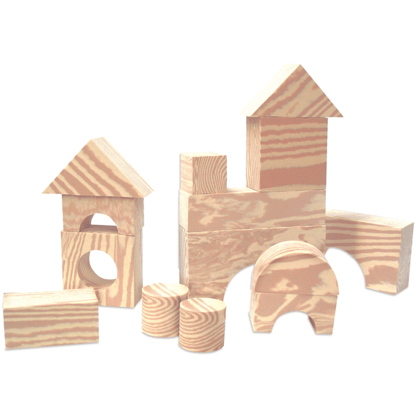 Edushape 30 stavebních bloků podobných dřevu