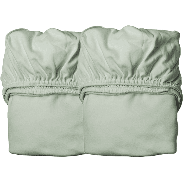 Leander Hoeslaken voor babybed 2-pack salie green 