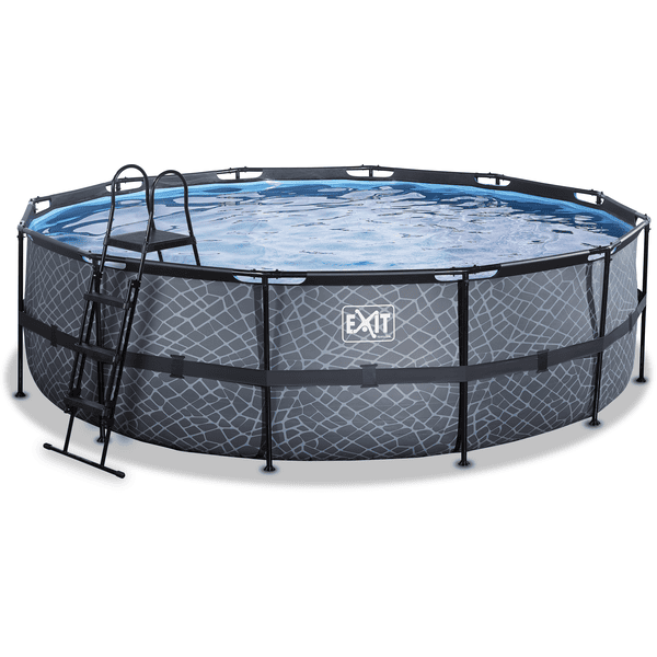 EXIT Frame Pool ø488x122cm (12v Filterpumpe) – Grau
