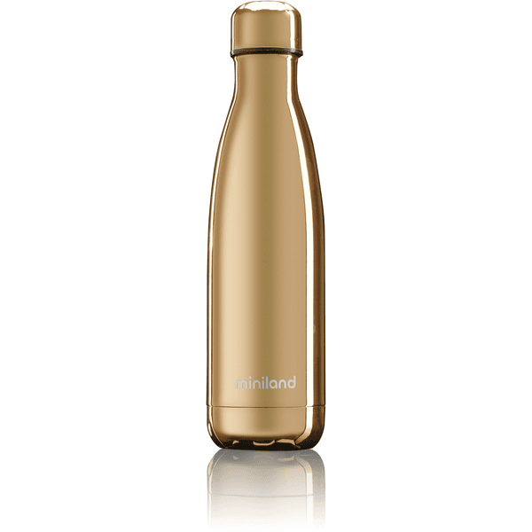 miniland Thermosflasche bottle deluxe gold mit Chromeffekt 500 ml
