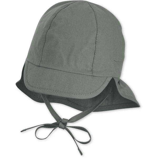 Sterntaler Cappello a punta con protezione del collo verde scuro 