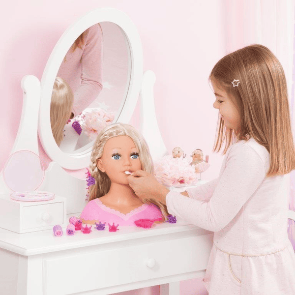 bayer Design Tête à coiffer enfant Charlene Super Model, cosmétiques