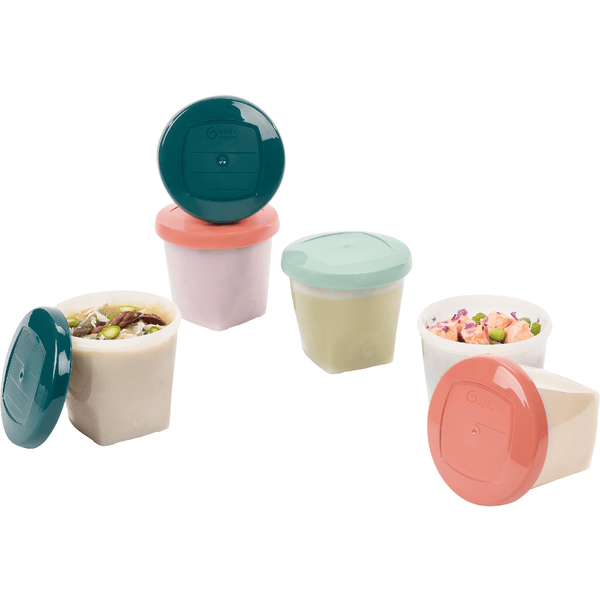 BADABULLE Pots de conservation repas bébé Babybols bio 250 ml lot de 6