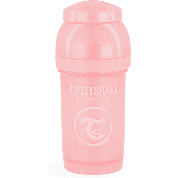 Twist shake  Sutteflaske med anti-kolik fra 0 måneder 180 ml, Pearl Pink