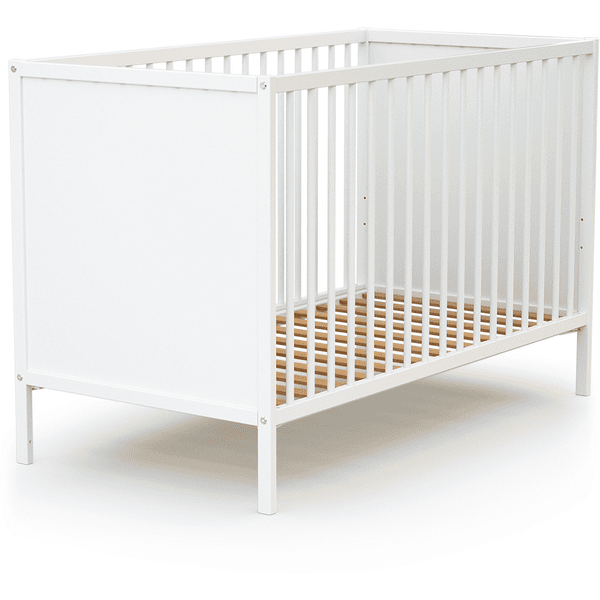 WEBABY Babybett Renard mit Panelen weiß 60 x 120 cm