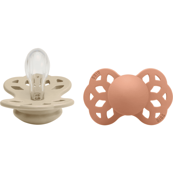 BIBS® Sucettes Infinity 0-6 mois Vanille/ Peach 2 pcs.