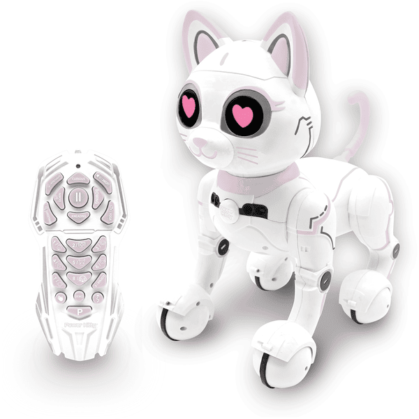 LEXIBOOK Power Kitty - Min kloge robotkat med programmeringsfunktion, hvid