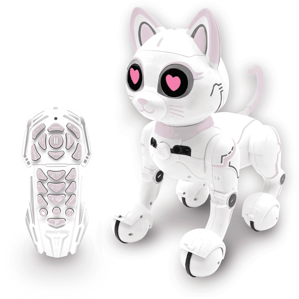 LEXIBOOK Power Kitty - Min smarte robotkatt med programmeringsfunksjon, hvit