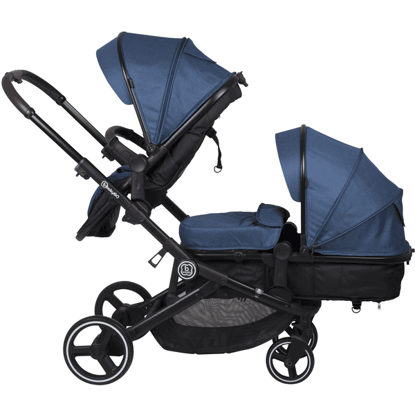 stuiten op native vacuüm babyGO Duo kinderwagen Twiner Blue | pinkorblue.be