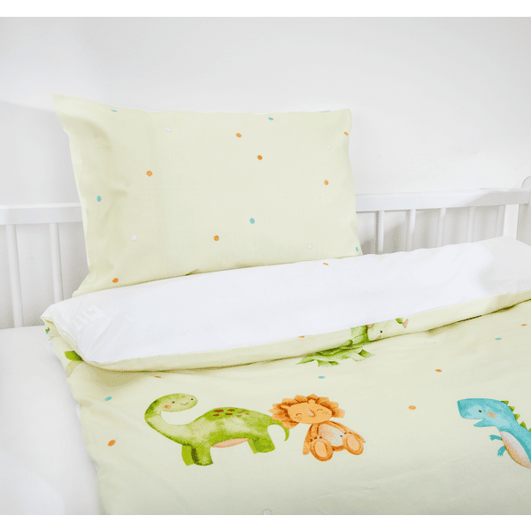 babybest Parure de lit enfant flanelle dinosaures 100x135 cm