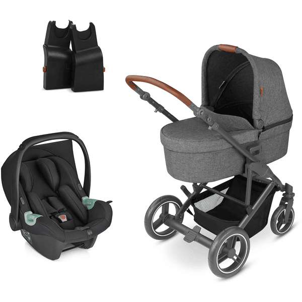 ABC DESIGN  Aversa 4 Woven Piano kinderwagen incl. Tulip baby-autostoeltje Black + Adapter 