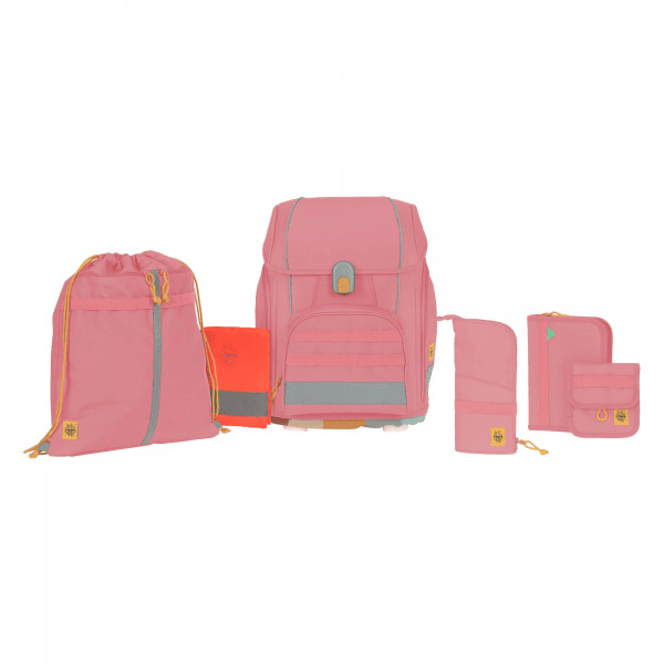 LÄSSIG Skolesekksett 7 stk Boxy Unique rosa