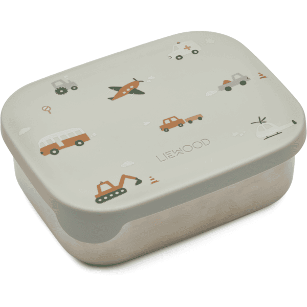 LIEWOOD Arthur Lunchbox vehicles/dove blue mix 