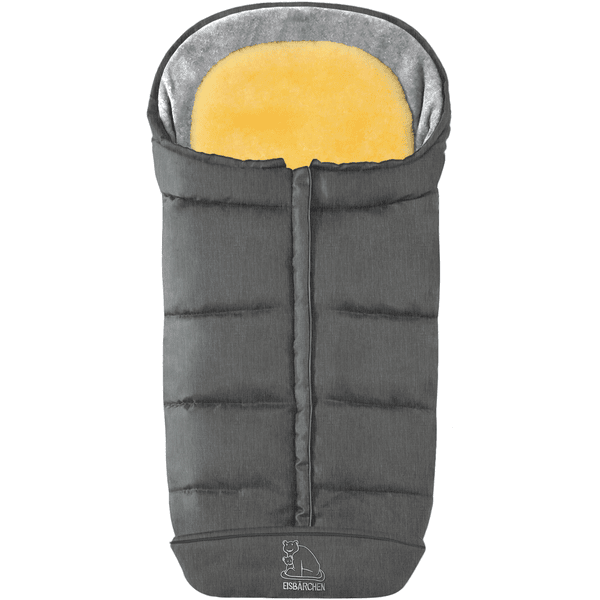 Heitmann Fotpose komfort 2-i-1 med lammeskinnsinnlegg gråflekket