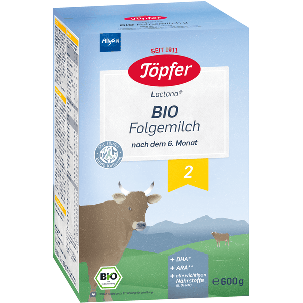 Töpfer Folgemilch 2 Bio 600g nach dem 6. Monat