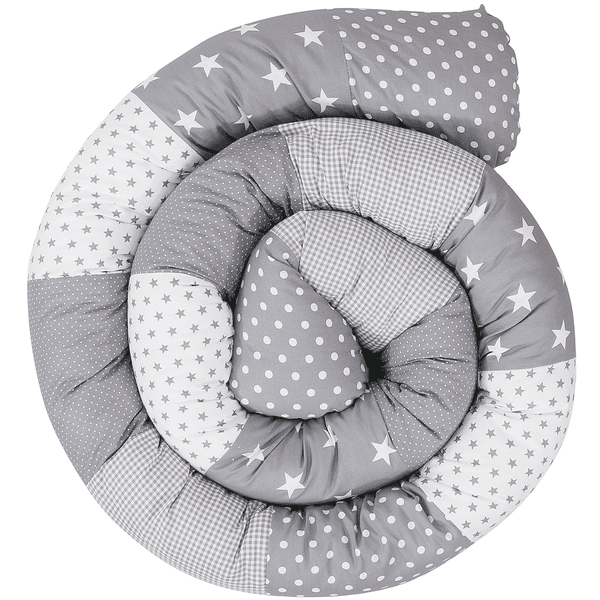 Ullenboom Paracolpi per lettino, grigio stelle, 300 cm