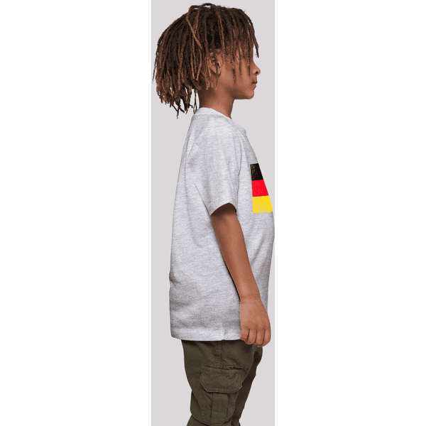 F4NT4STIC T-Shirt Germany Deutschland Flagge distressed heather grey | T-Shirts