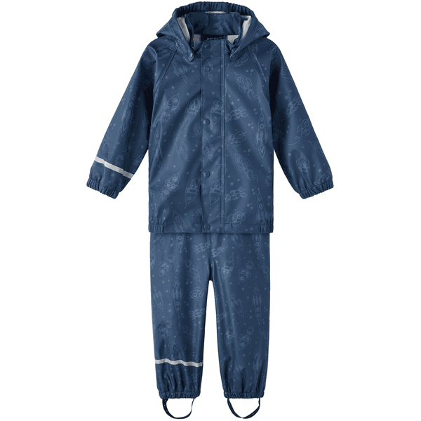 name it Veste et pantalon pluie enfant Nmmdry Moonlit Ocean