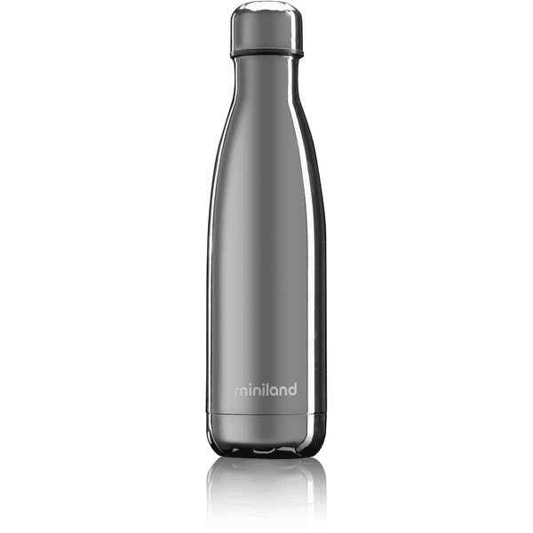 miniland Thermosflasche bottle deluxe silver mit Chromeffekt 500ml 