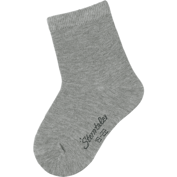 Sterntaler Chaussettes unies argent mélangé